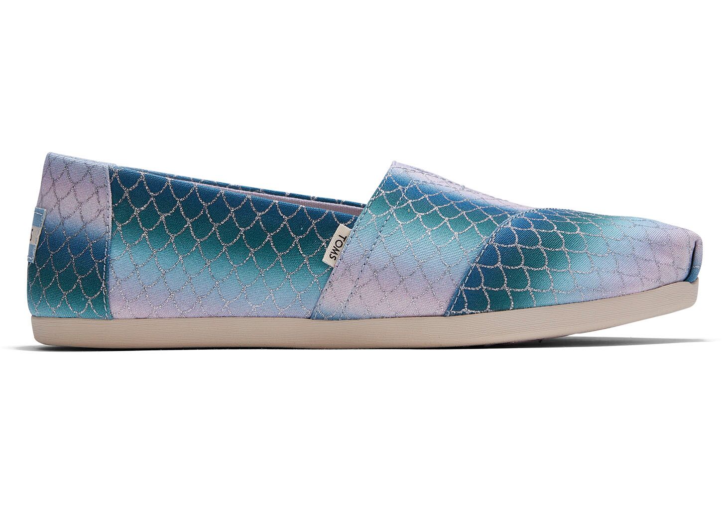 Toms Iridescent Scales Mermaid Print Classics - Womens Alpargata Espadrilles - Multicolor - NZ - 108